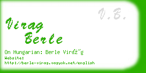 virag berle business card